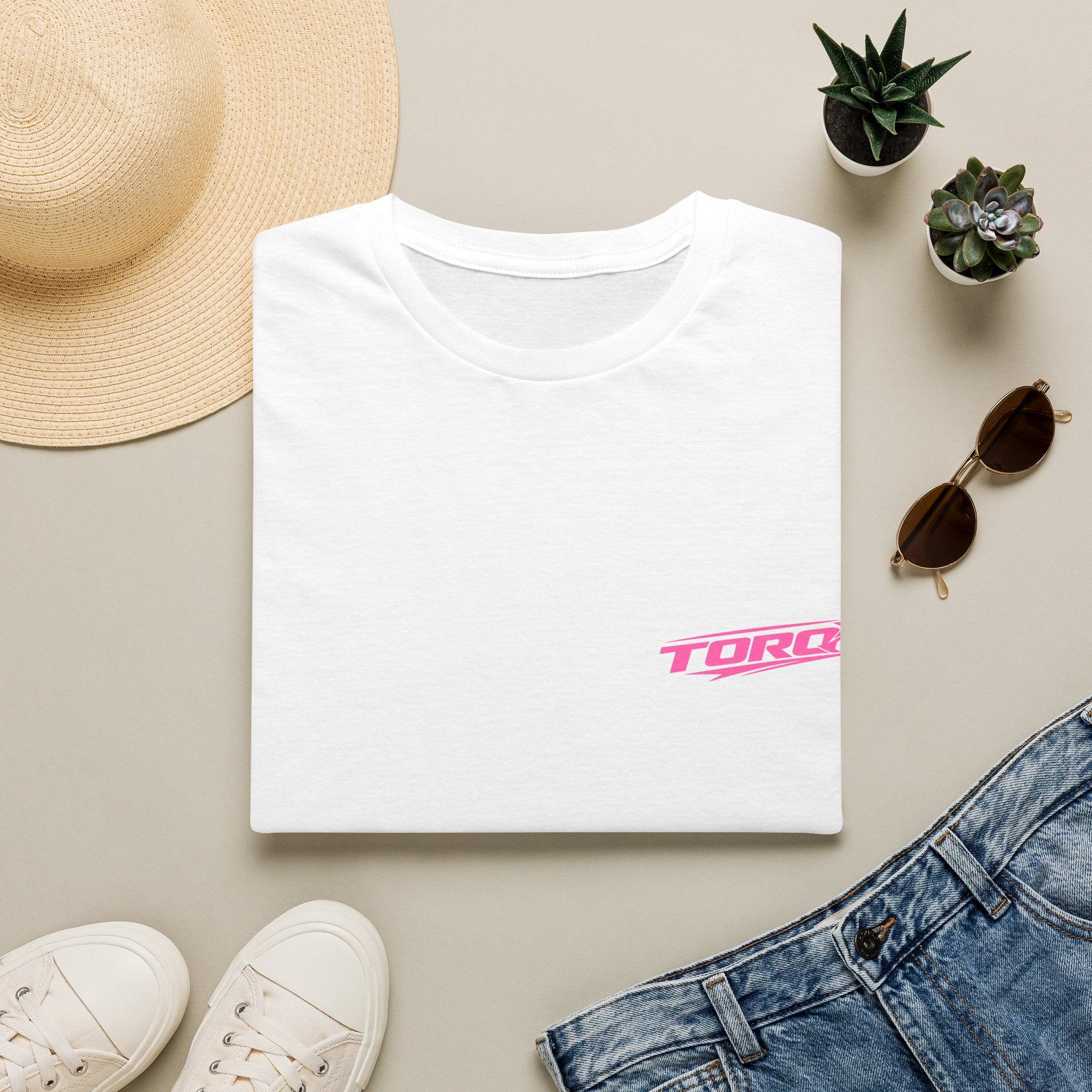 TORQ Heart Motion Tee – Pink (Black And White)