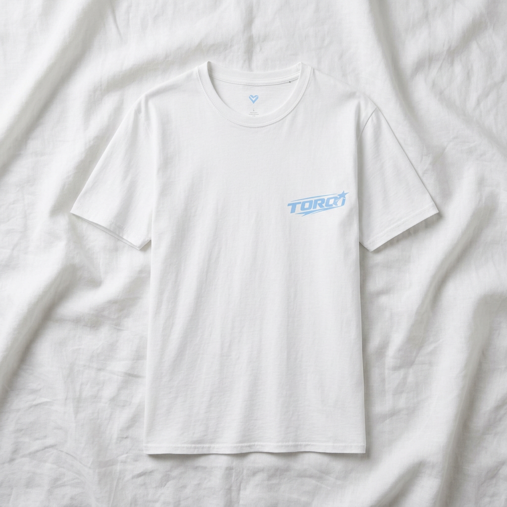 TORQ Heart Motion Tee – Baby Blue (Black And White)