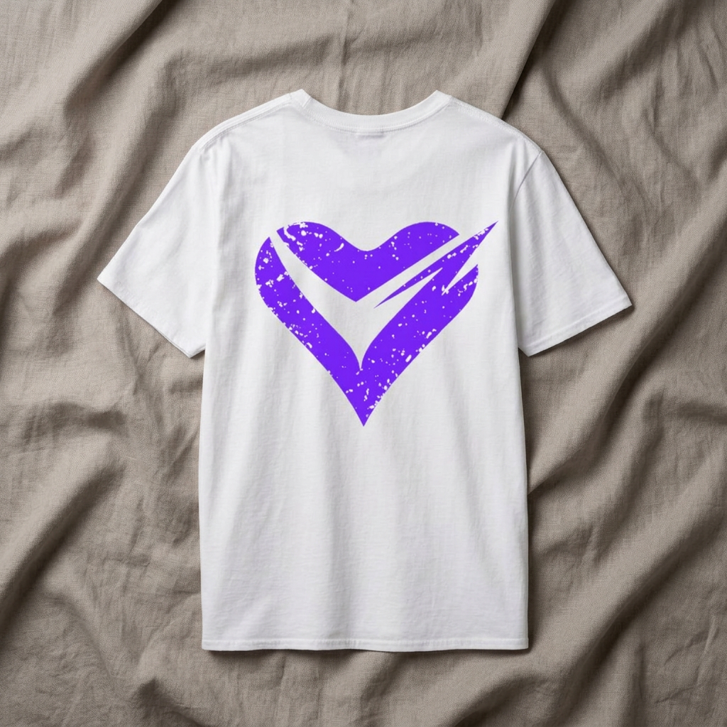 TORQ Heart Motion Tee – Purple (Black And White)