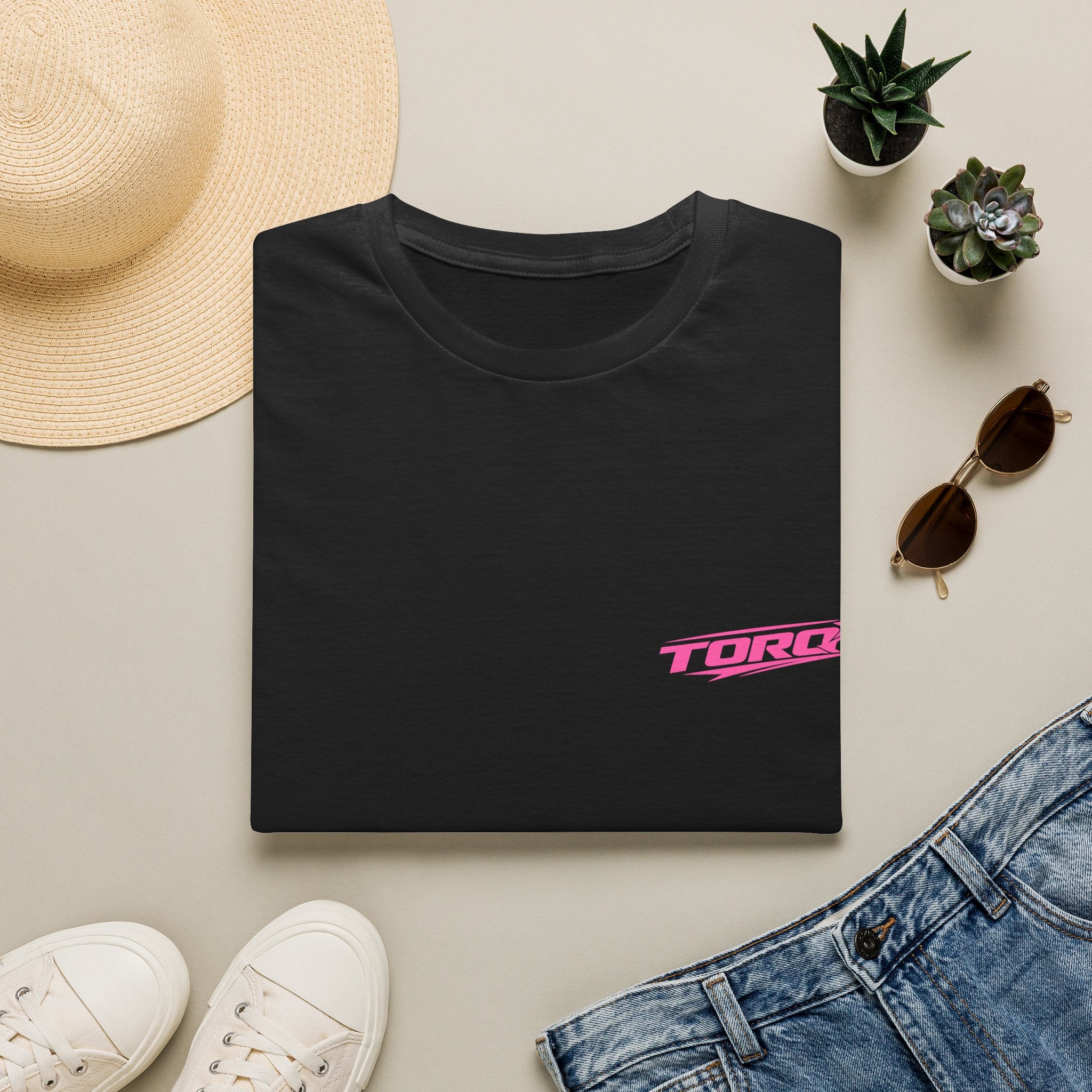 TORQ Heart Motion Tee – Pink (Black And White)