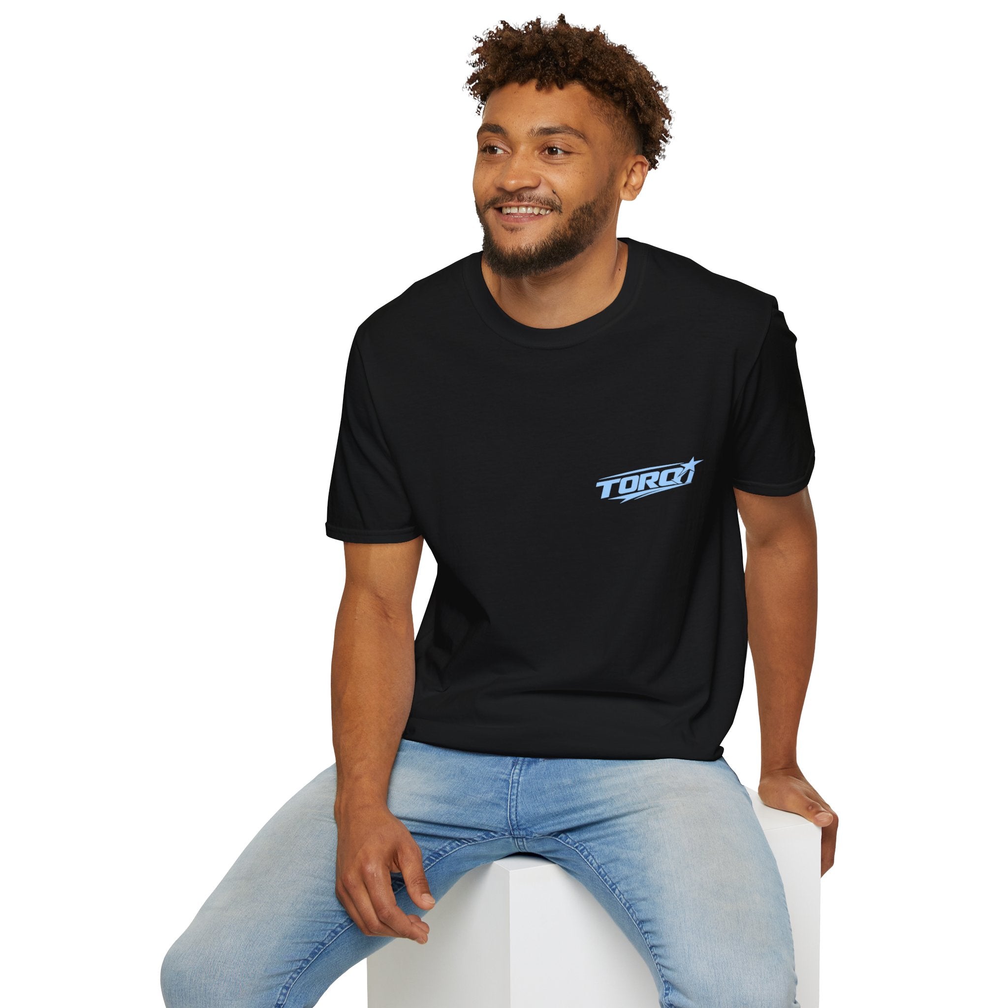 TORQ Heart Motion Tee – Baby Blue (Black And White)