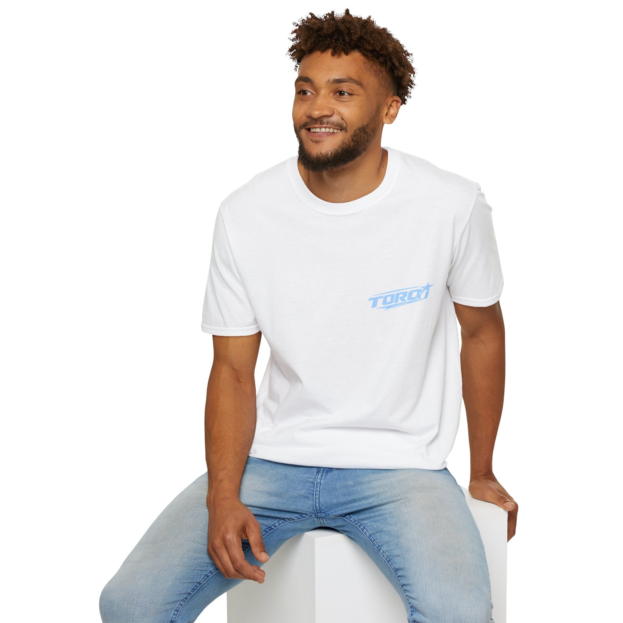 TORQ Heart Motion Tee – Baby Blue (Black And White)